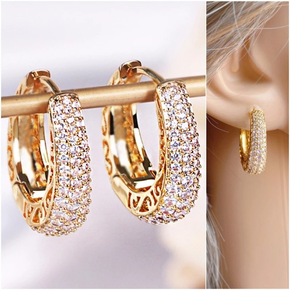 Jewelry - Gold plated Cubic Zirconia Earrings